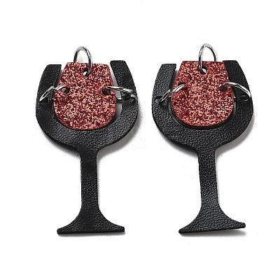 PU Leather Big Pendants FIND-R050-03K-1