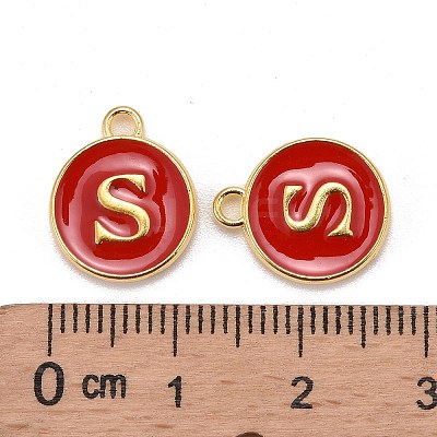 Golden Plated Alloy Enamel Charms LS-ENAM-S118-03S-1