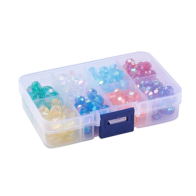 Eco-Friendly Transparent Acrylic Beads TACR-X0001-06-8mm-1