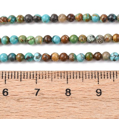 Natural African Turquoise(Jasper) Beads Strands G-K366-G01-3mm-1