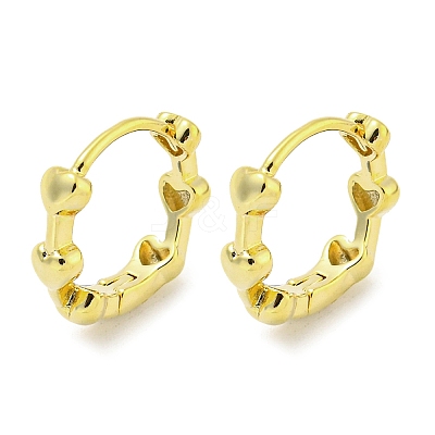 Brass Hoop Earrings EJEW-L211-010C-G-1