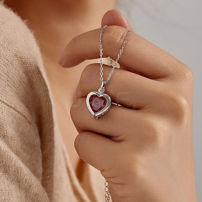 925 Sterling Silver Pendant Necklaces NJEW-L179-03P-1