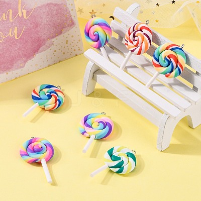 Handmade Polymer Clay Big Pendants CLAY-Q240-007-1