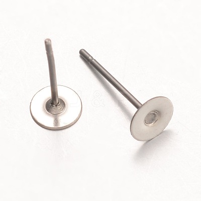 Non-Tarnish 316 Surgical Stainless Steel Stud Earring Findings X-STAS-K098-02-5mm-P-1