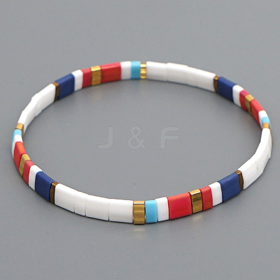 Bohemian Glass Seed Beaded Stretch Bracelets JM4508-15-1