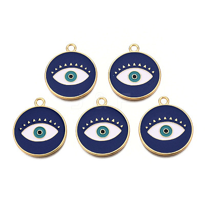 Rack Plating Alloy Enamel Pendants PALLOY-N172-060C-1