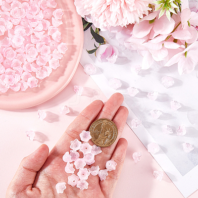 200Pcs Glass Bead Caps for Wind Chimes Making GLAA-SP0001-03C-1