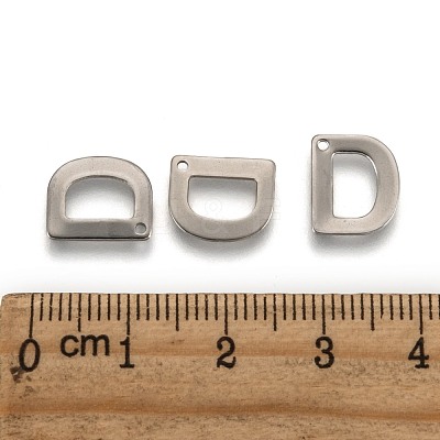 Tarnish Resistant 304 Stainless Steel Letter Charms STAS-O072-D-1