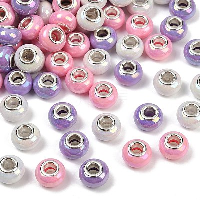 Opaque Resin European Beads RESI-C059-01G-1