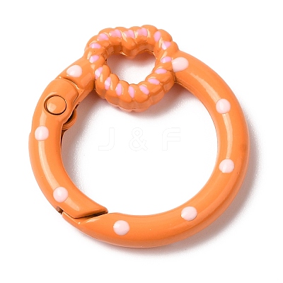 Spray Painted Alloy Spring Gate Ring X1-PALLOY-P292-04-1