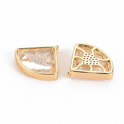 Brass Micro Pave Cubic Zirconia Pendants KK-S356-296-NF-1