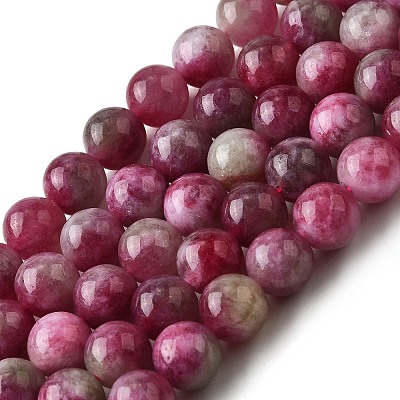 Natural Jade Imitation Watermelon Tourmaline Beads Strands X-G-NH0006-A01-02-1-1