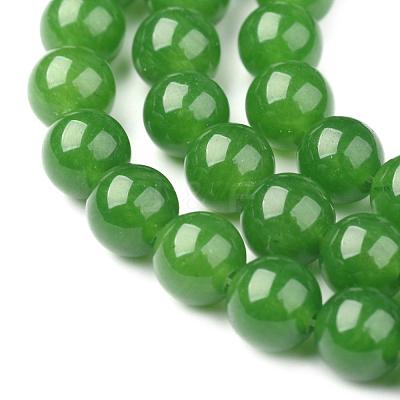 Natural Chinese Jade/Taiwan Jade Round Beads Strands GSR063-1