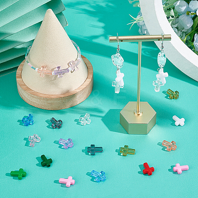 DIY Cross Beads Jewelry Making Finding Kit DIY-PH0021-24-1