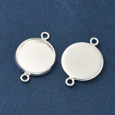 Flat Round Brass Connector Cabochon Settings KK-K414-13D-S-1