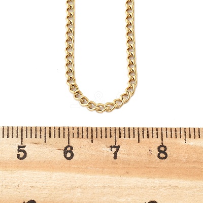 Unisex Casual Style 304 Stainless Steel Curb Chain Necklaces STAS-O037-54G-1