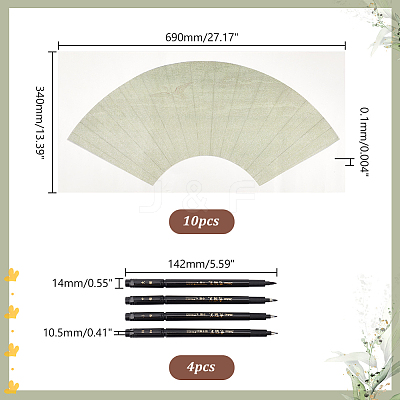 10 Sheets Chinese Rice Paper Card AJEW-PH0011-46-1