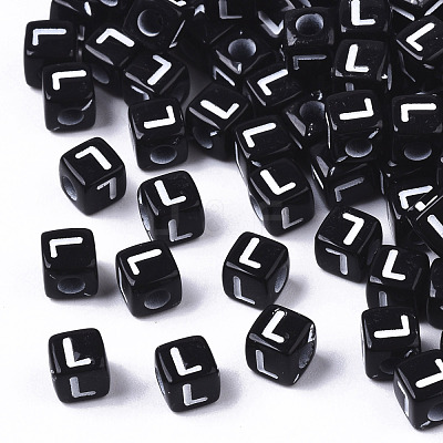 Opaque Acrylic Beads SACR-N002-01L-1