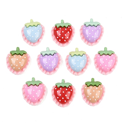 Opaque Resin Cabochons RESI-C067-01C-1
