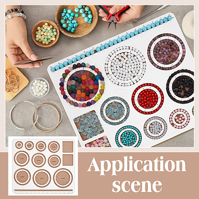Wooden Bead Design Boards WOOD-WH0042-26A-1