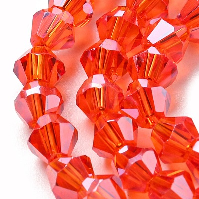 Transparent Electroplate Glass Beads Strands LS-EGLA-A039-T4mm-A14-1