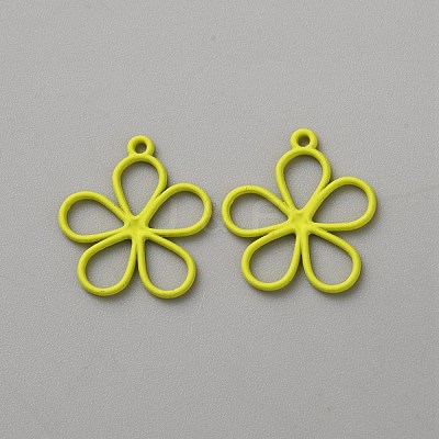 Hollow Out Spray Painted Alloy Pendants LS-FIND-WH20008-19A-1