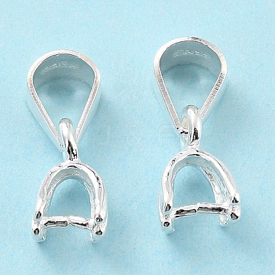 925 Sterling Silver Ice Pick Pinch Bails STER-Z001-015S-1