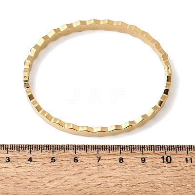 304 Stainless Steel & Rhinestone Bangles for Women BJEW-H644-03G-1