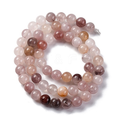 Natural Violet Strawberry Quartz Beads Strands X-G-P530-B02-02-1