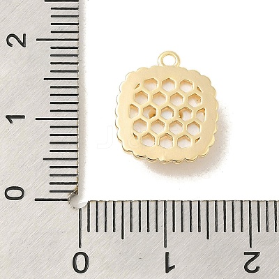 Brass Micro Pave Clear Cubic Zirconia Charms KK-Z073-26G-1