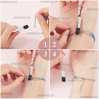 2Pcs Iron and PVC and Acrylic Alligator Memo Clips FIND-SC0011-25C-1
