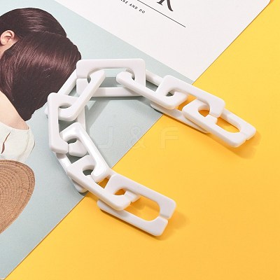 Handmade Opaque Acrylic Cross Chains AJEW-JB00766-05-1