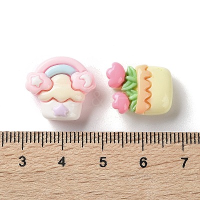 Opaque Resin Cabochons RESI-K043-29-1