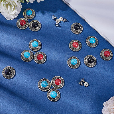 21 Sets 3 Colors Alloy Decorative Rivets FIND-GF0005-34-1