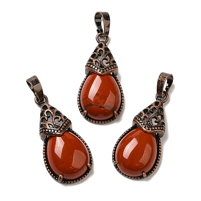 Natural Red Jasper Pendants G-H065-01R-19-1