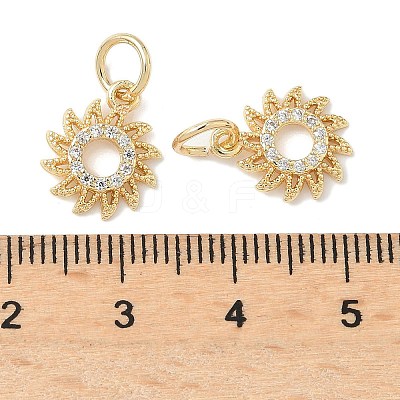 Brass Micro Pave Cubic Zirconia Pendants KK-D386-16G-01-1