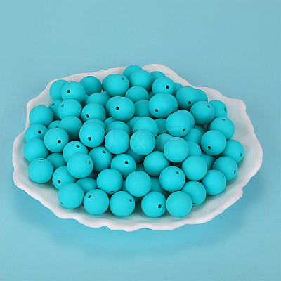 Round Silicone Focal Beads SI-JX0046A-01-1