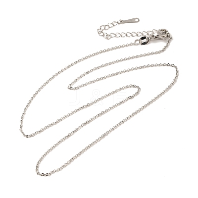 Brass Cable Chain Necklaces NJEW-B119-08P-1