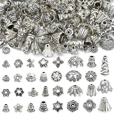 Tibetan Style Alloy Bead Caps TIBE-YW0001-71-1