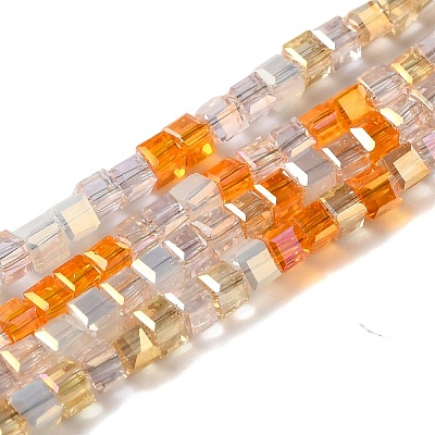 Electroplate Glass Beads Strands EGLA-F121-FR-B05-1