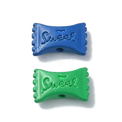 Spray Painted Alloy Beads PALLOY-Q445-08-1