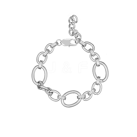 Stylish Unisex Stainless Steel Irregular Buckle Bracelet/Necklace VP8576-2-1