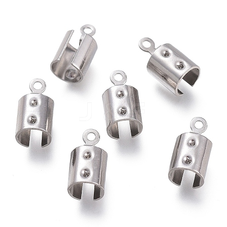 Tarnish Resistant 304 Stainless Steel Folding Crimp Ends STAS-L262-04C-P-1