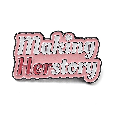 Word Making Her Story Enamel Pins JEWB-Q034-01A-1