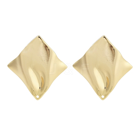 Brass Stud Earrings Findings EJEW-B063-02G-01-1