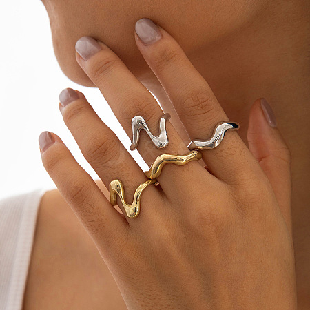 4Pcs Alloy Finger Rings Sets WG7802C-19-1