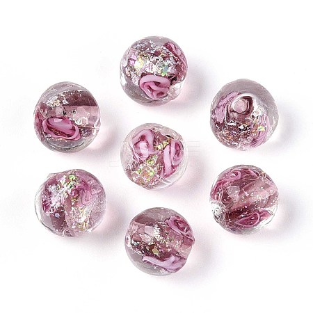 Handmade Foil Lampwork Beads LAMP-T021-33E-1