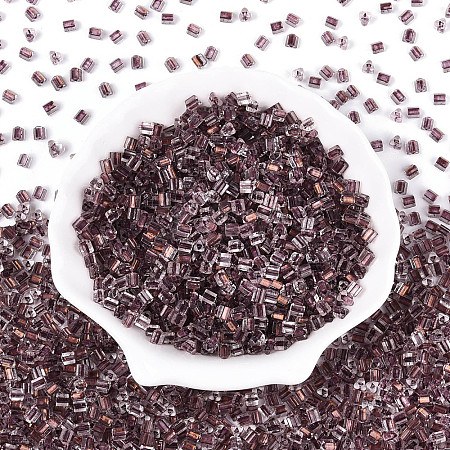 Transparent Inside Colours Glass Seed Beads SEED-T007-13K-1