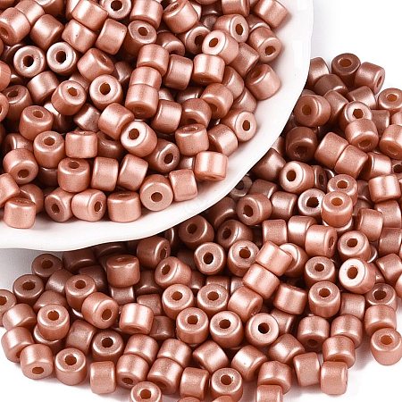 Baking Paint Pearlized Glass Seed Beads SEED-T008-03F-1