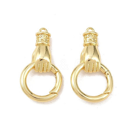 Hand Brass Spring Gate Rings KK-Z132-06G-1